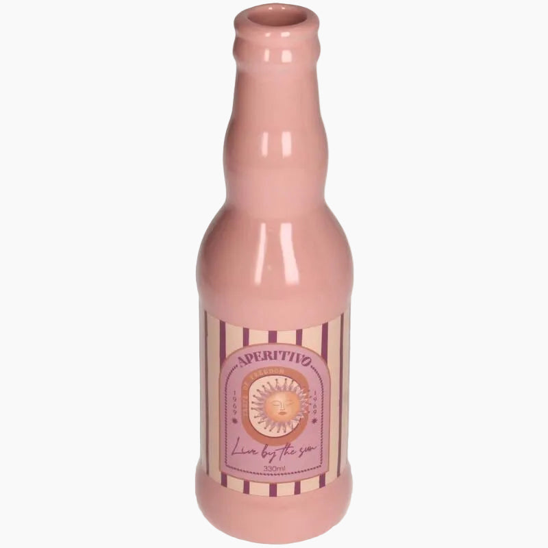 KAL-7615 Vase Aperitif Sun Stoneware Pink, 6.5 x 6.5 x 21.8 cm