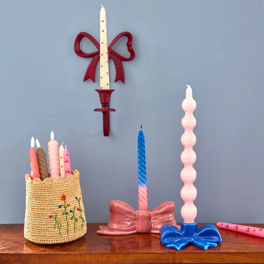 Candles with Heart Print - 6HR - 2-pack