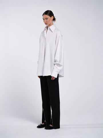 White shirt open