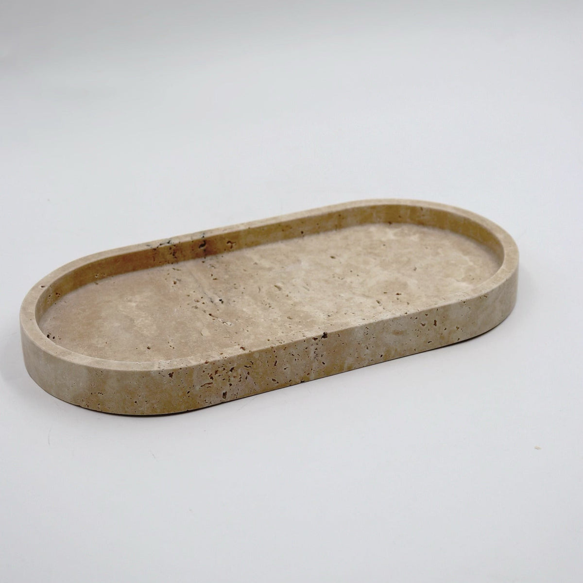 Rectangular concrete tray on a light gray background