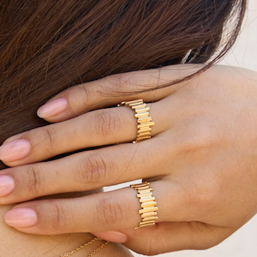 Gold piano ring - Adjustable