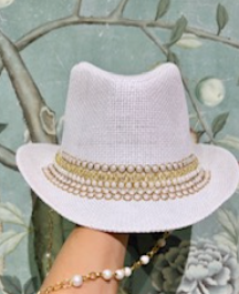 BB Summer Hats - White Studs Chain