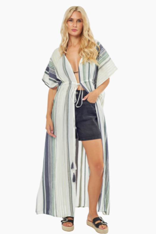 Kaftan 47-0000156 Cotton White/Blue
