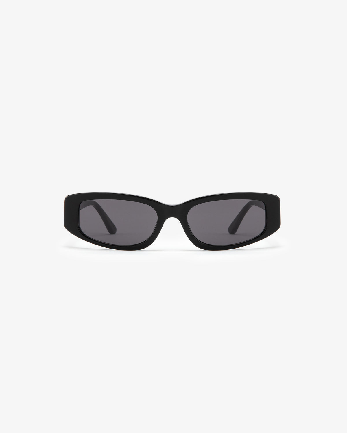 Black sunglasses on a white background