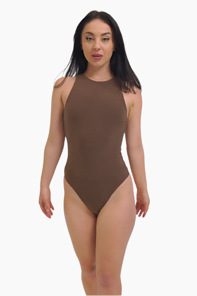 Tcheriz ,Kordia tank bodysuit, coffee