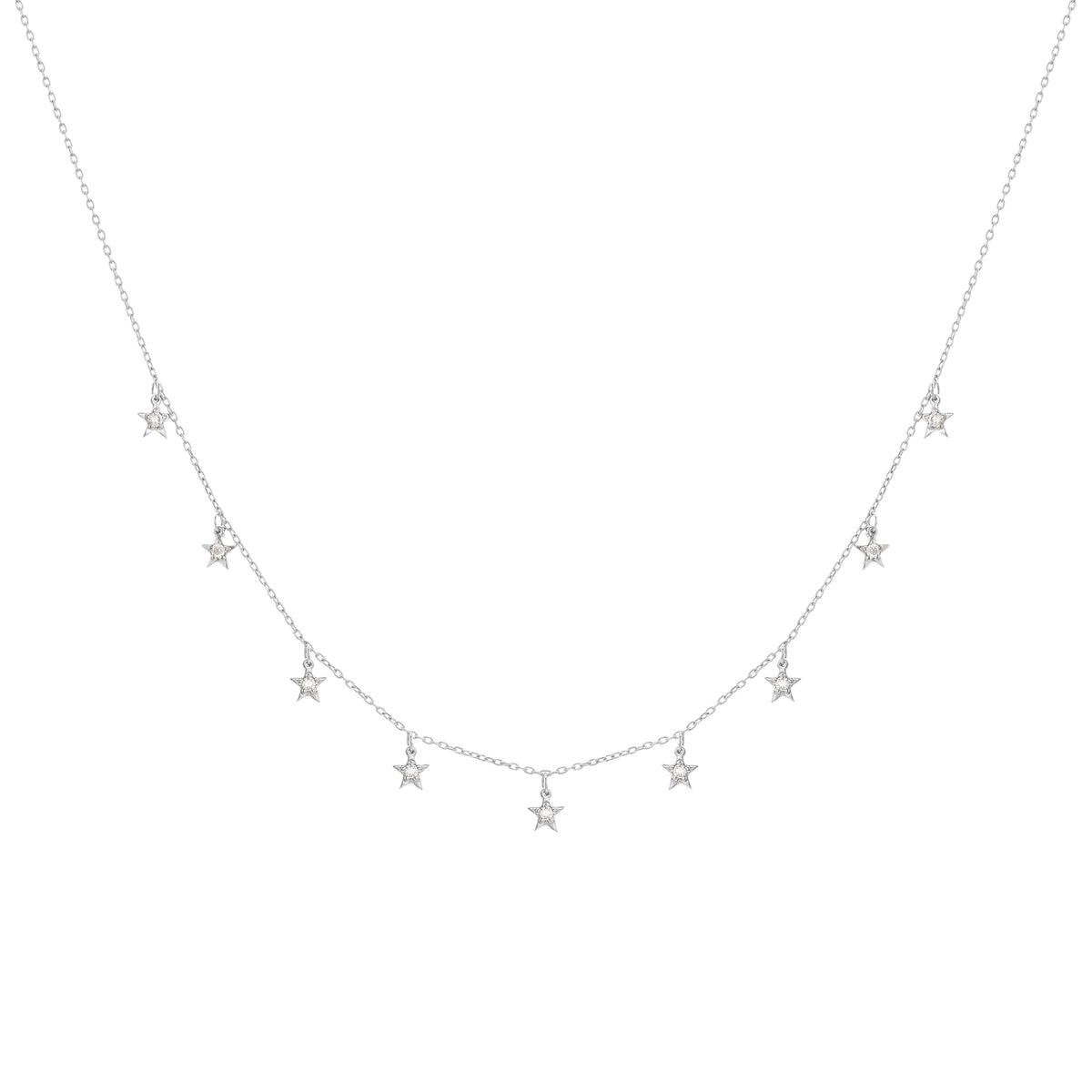 Tiny Diamond Star Necklace