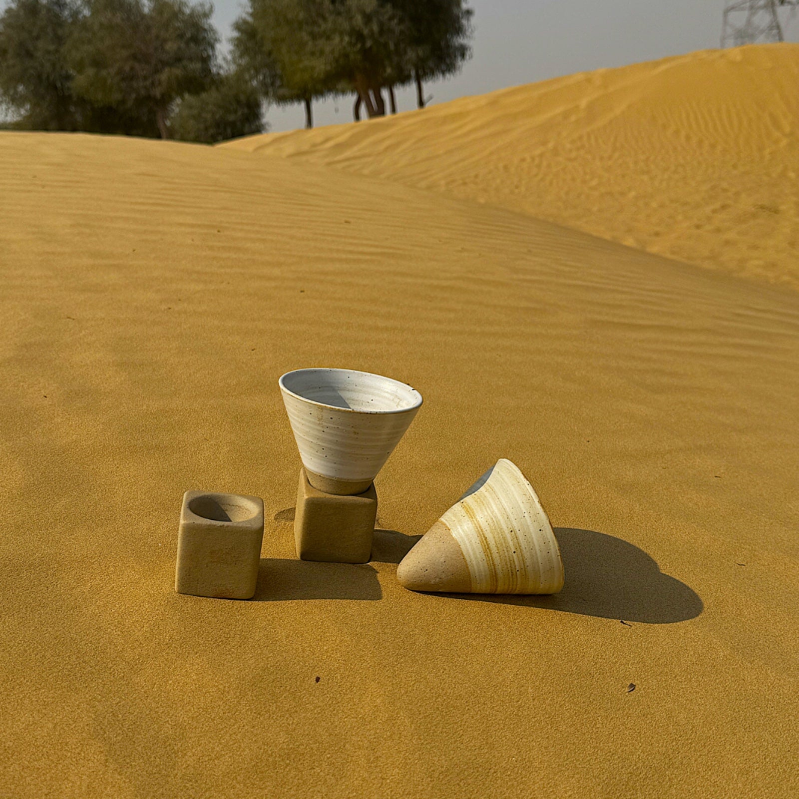 Tohfa Luxe Mehar Ceramic Cup with Stand Set of 2 – in a Gift Box