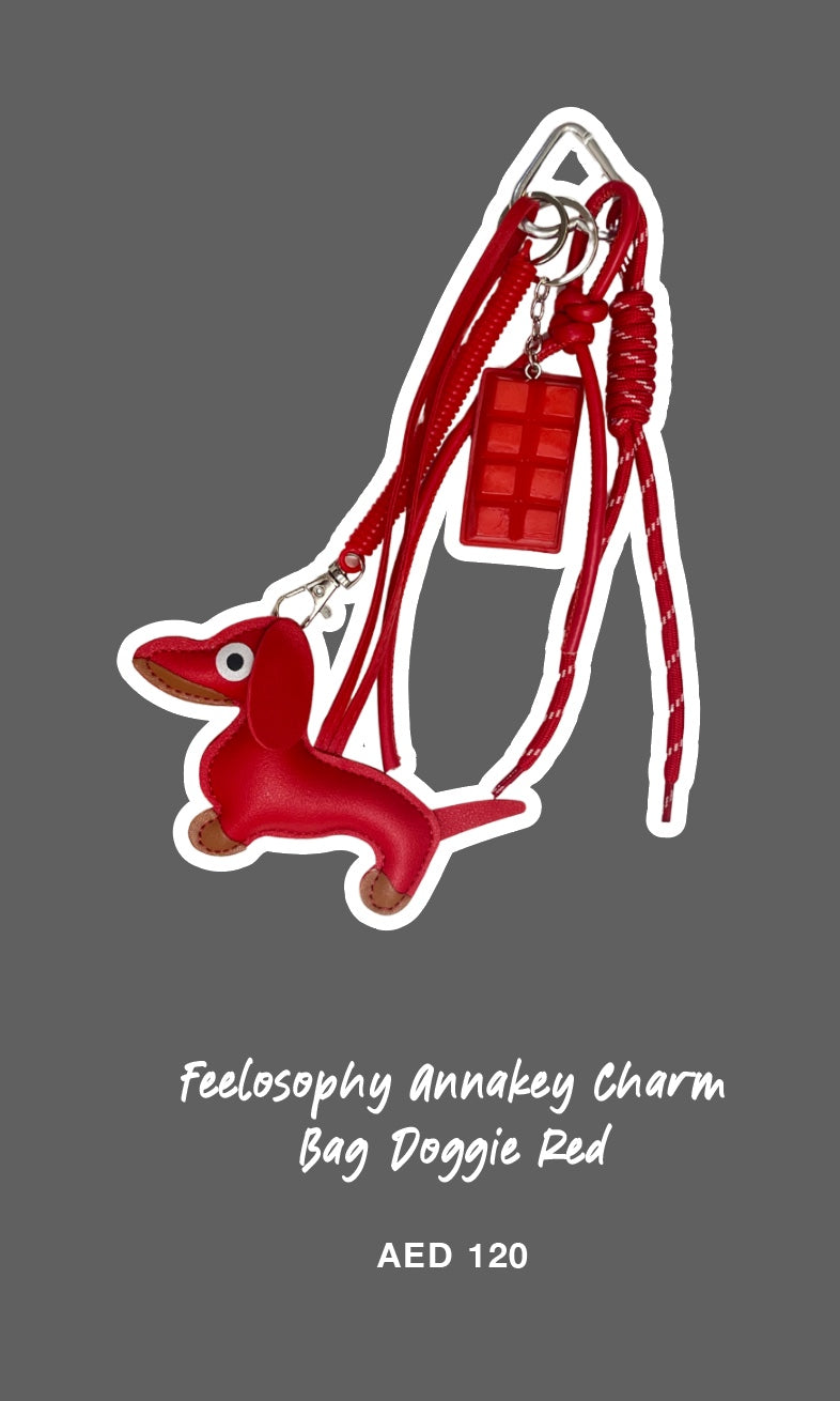 Feelosophy Annakey Charm Bag Doggie Red