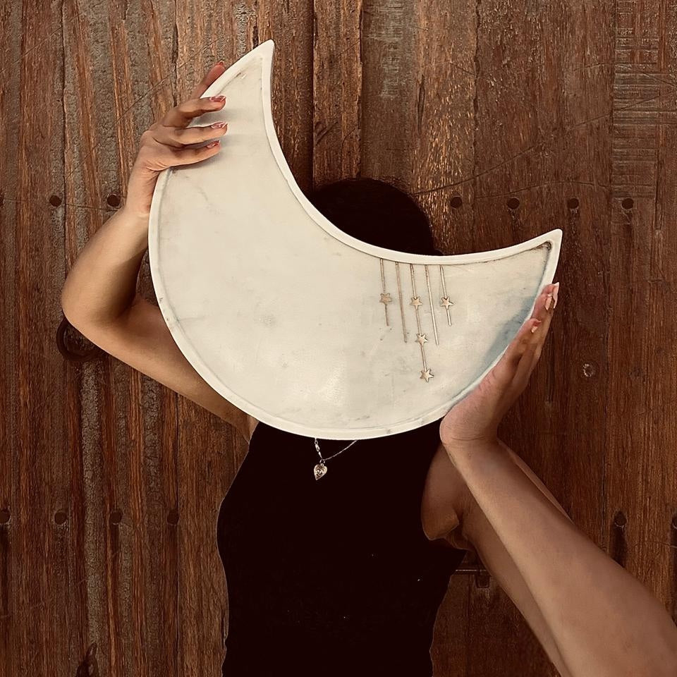 The Crescent Marble Platter