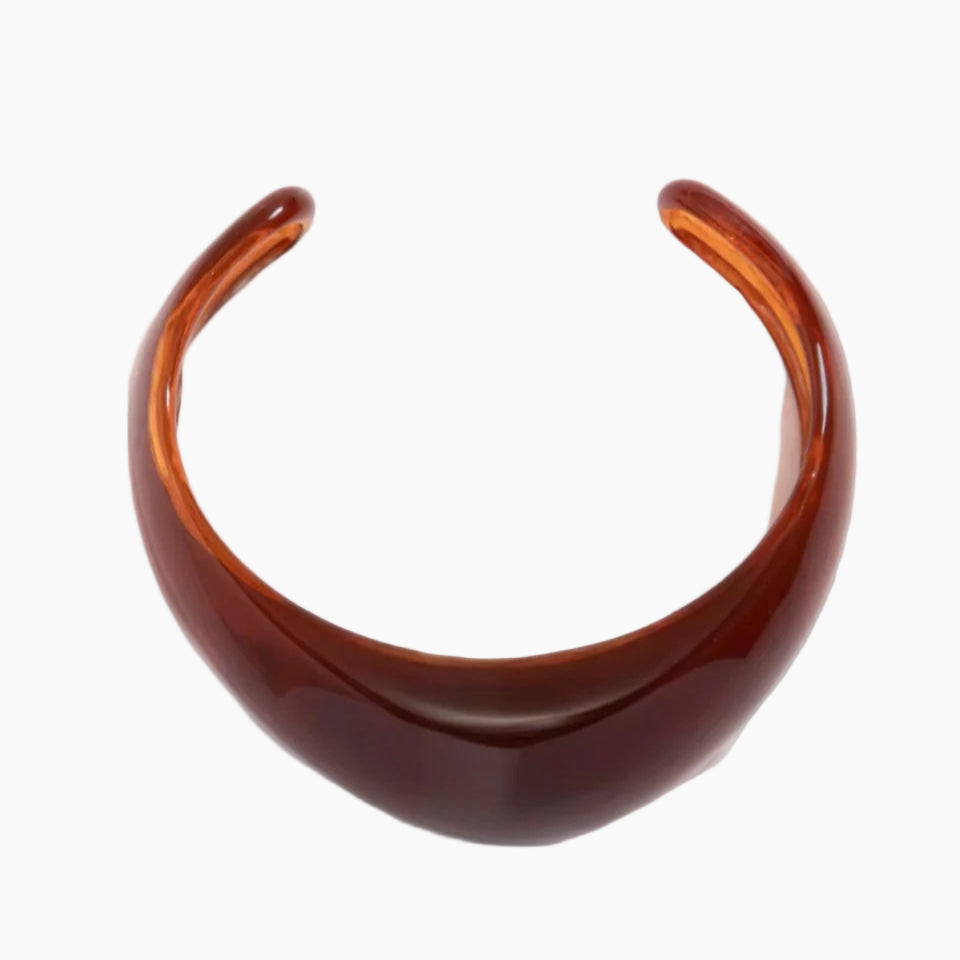 Brown headband on a white background