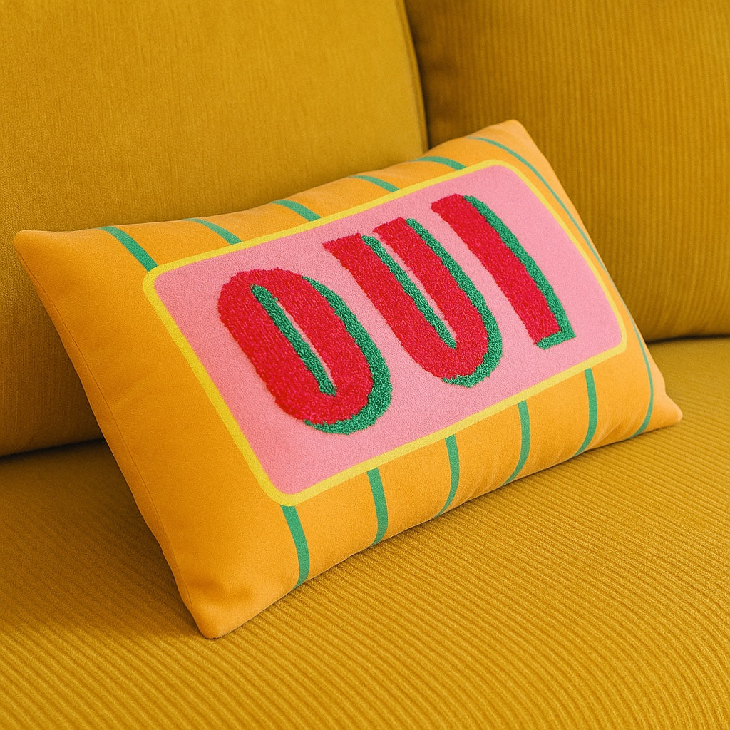 CUSHION COVER"OUI" 30X50