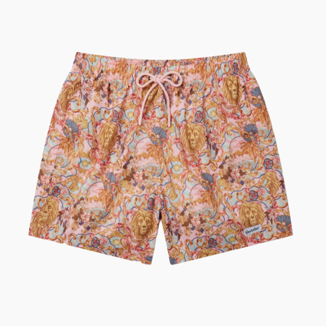 Leo" swim shorts.