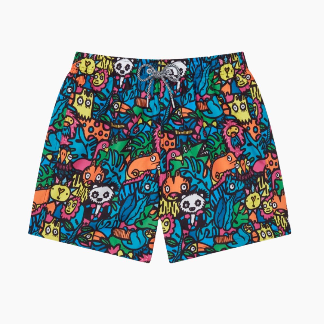 Colorful patterned shorts with cartoon characters, Sully Floral" swim shorts