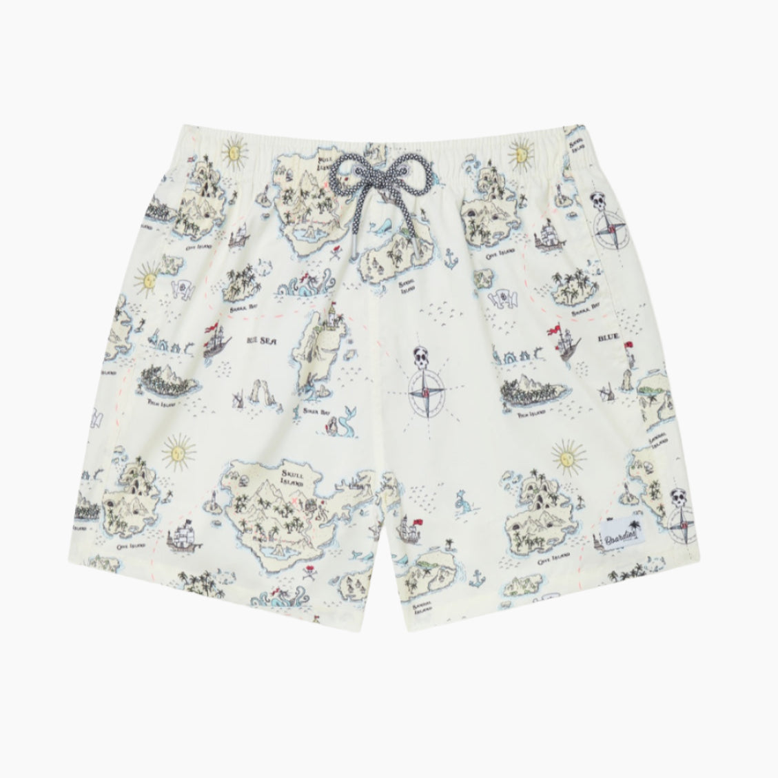 Treasure Map" swim shorts.