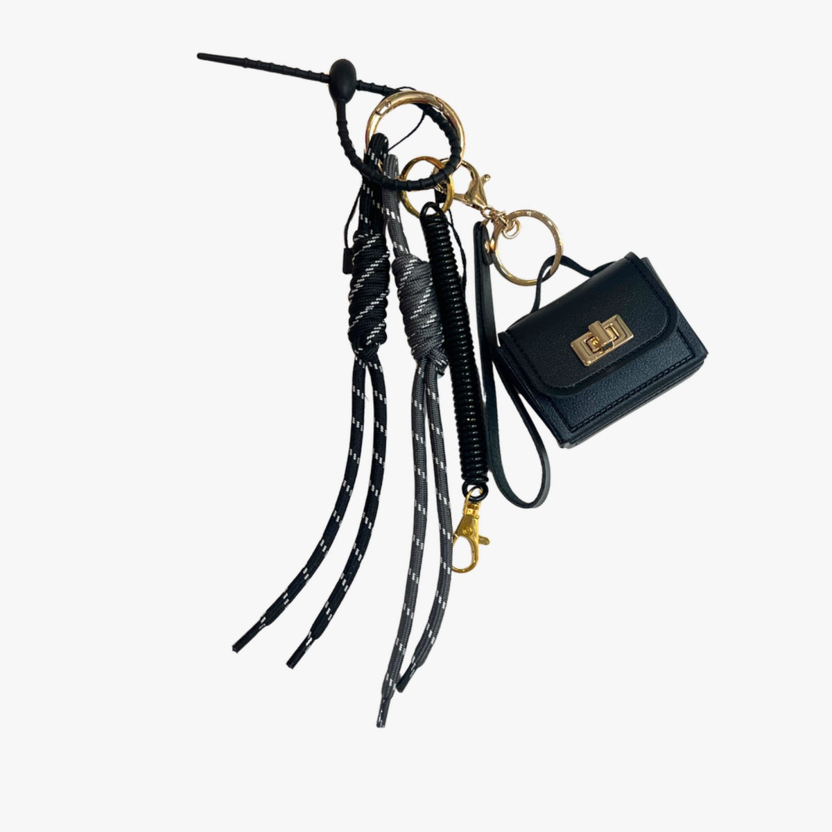 Annakey Charm Bag Blue/White/Camel/Black