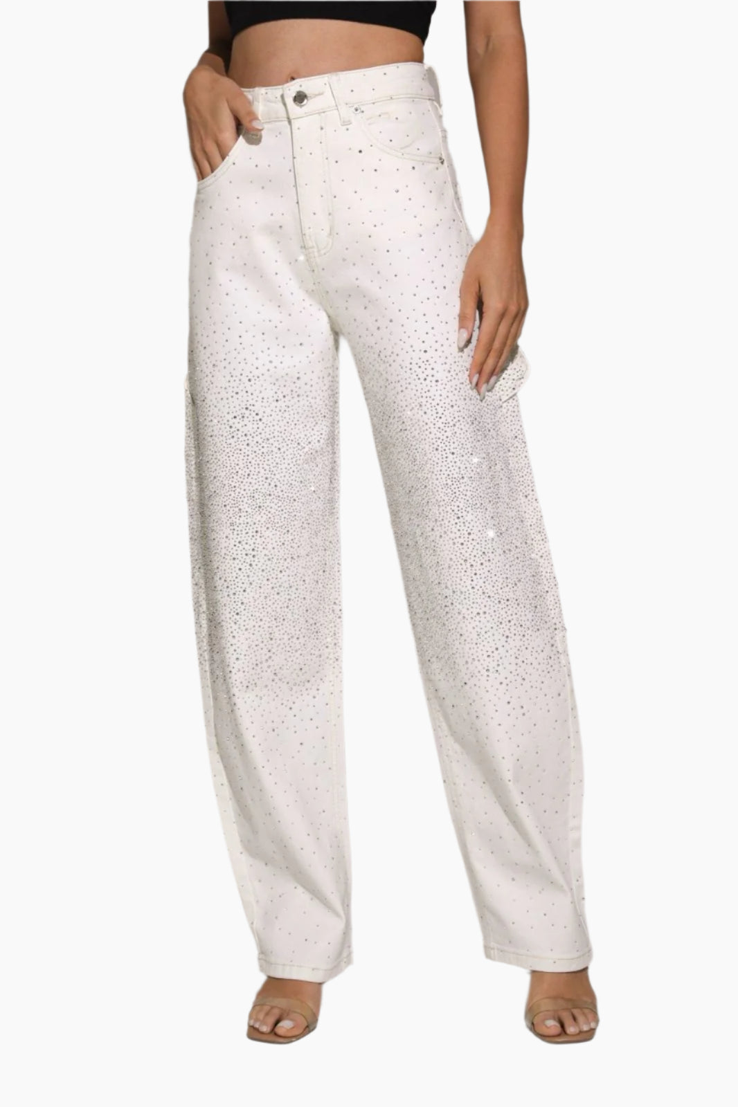 White patterned pants