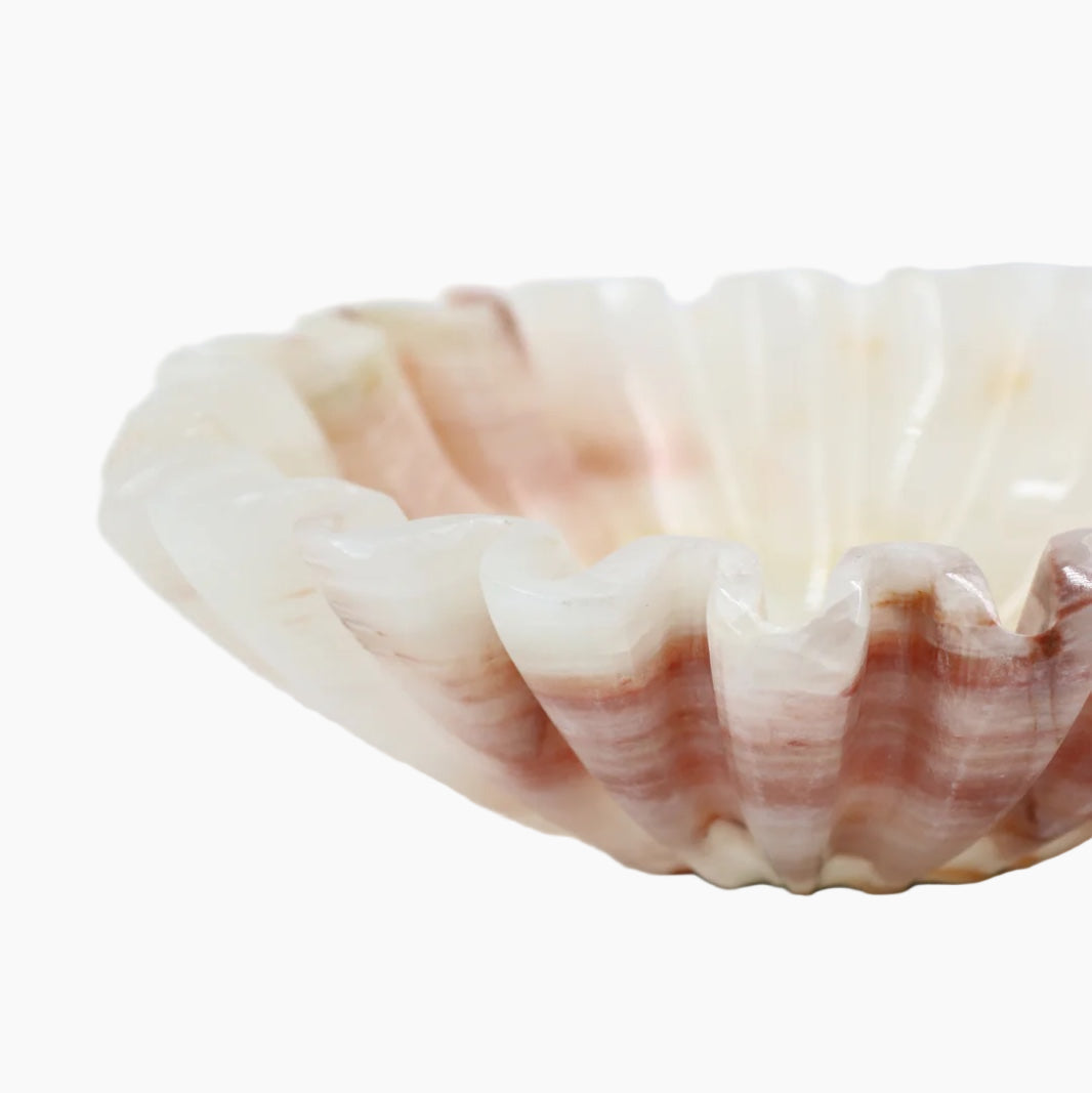 White Onyx Ruffle Bowl