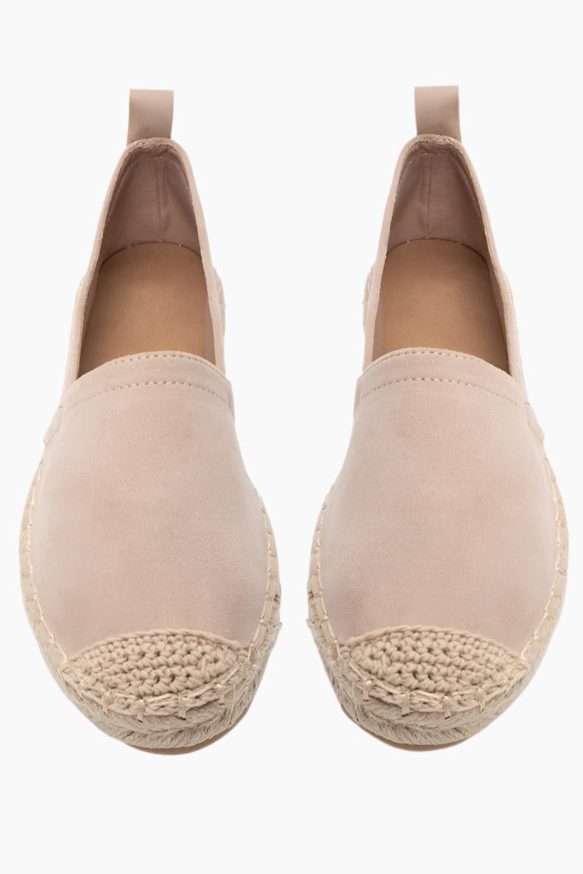 Pair of beige espadrilles