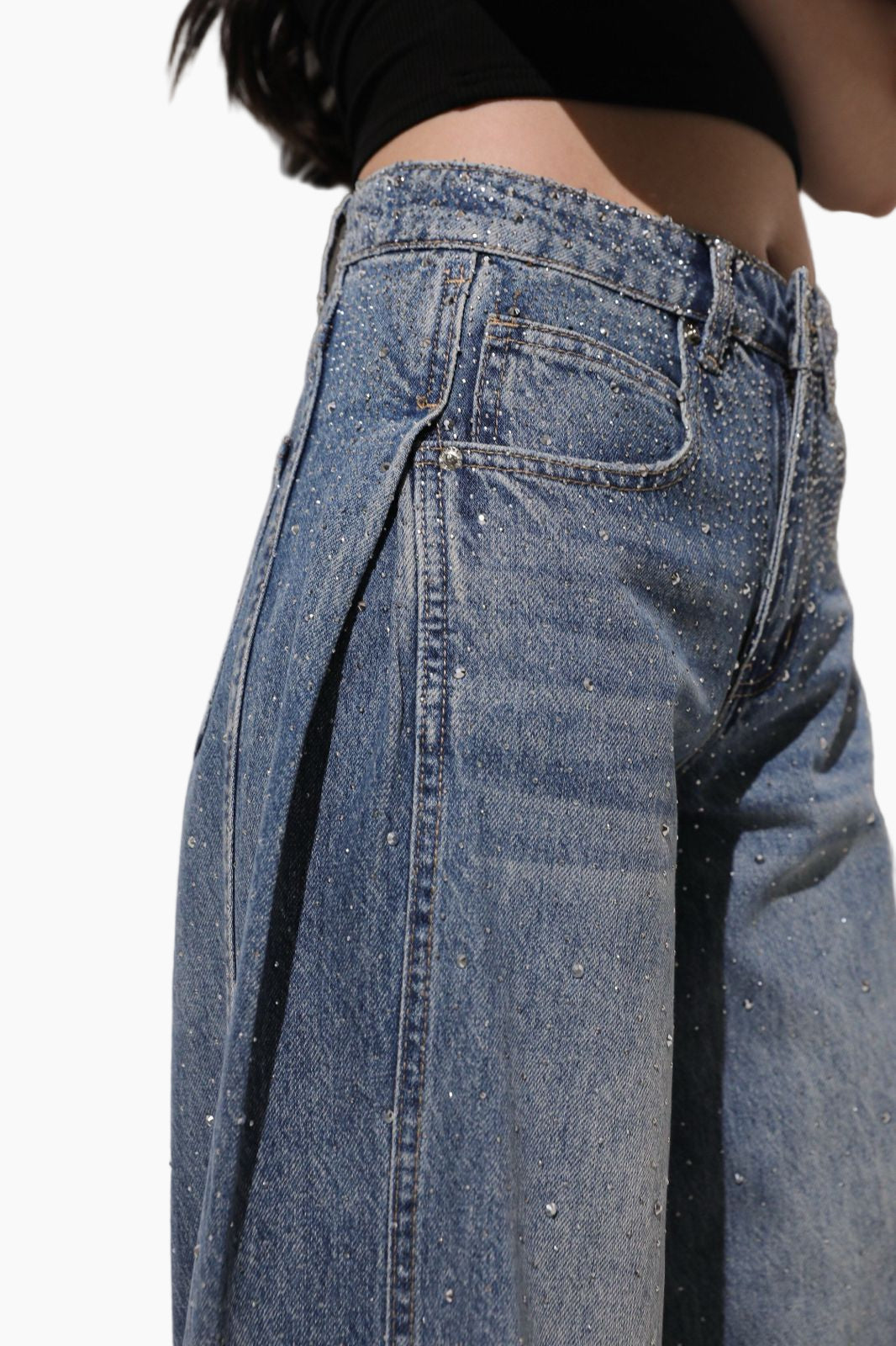 Close-up of blue jeans