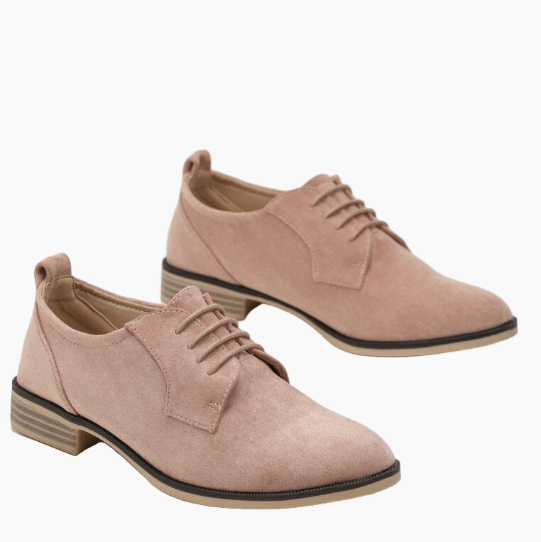 Pair of beige suede shoes