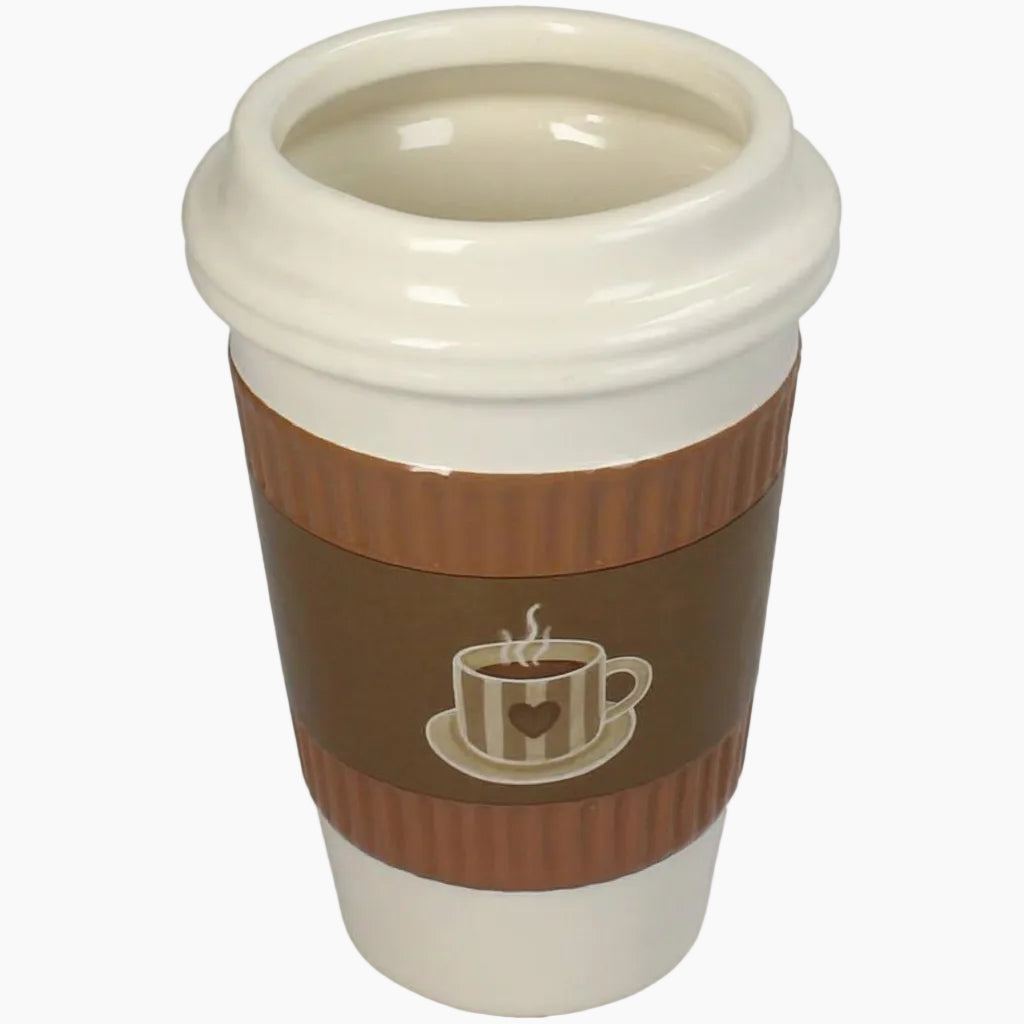 KAL-8439 Planter Coffee Cup Fine Earthenware Brown 11x11x1