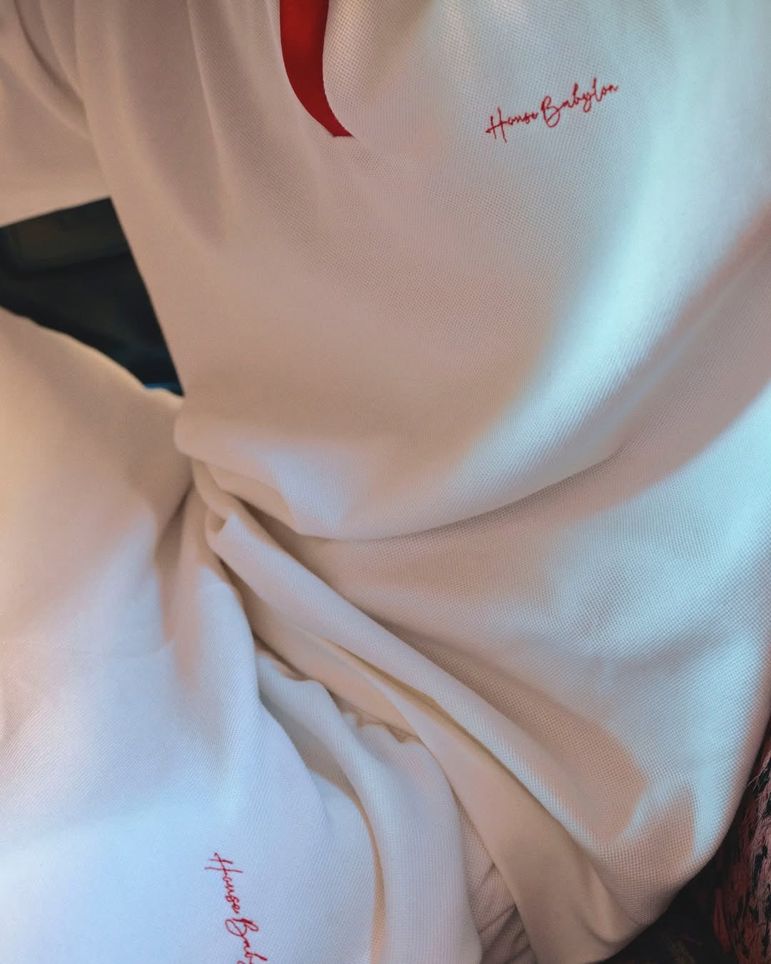 Pique Red Contrast Polo Shirt