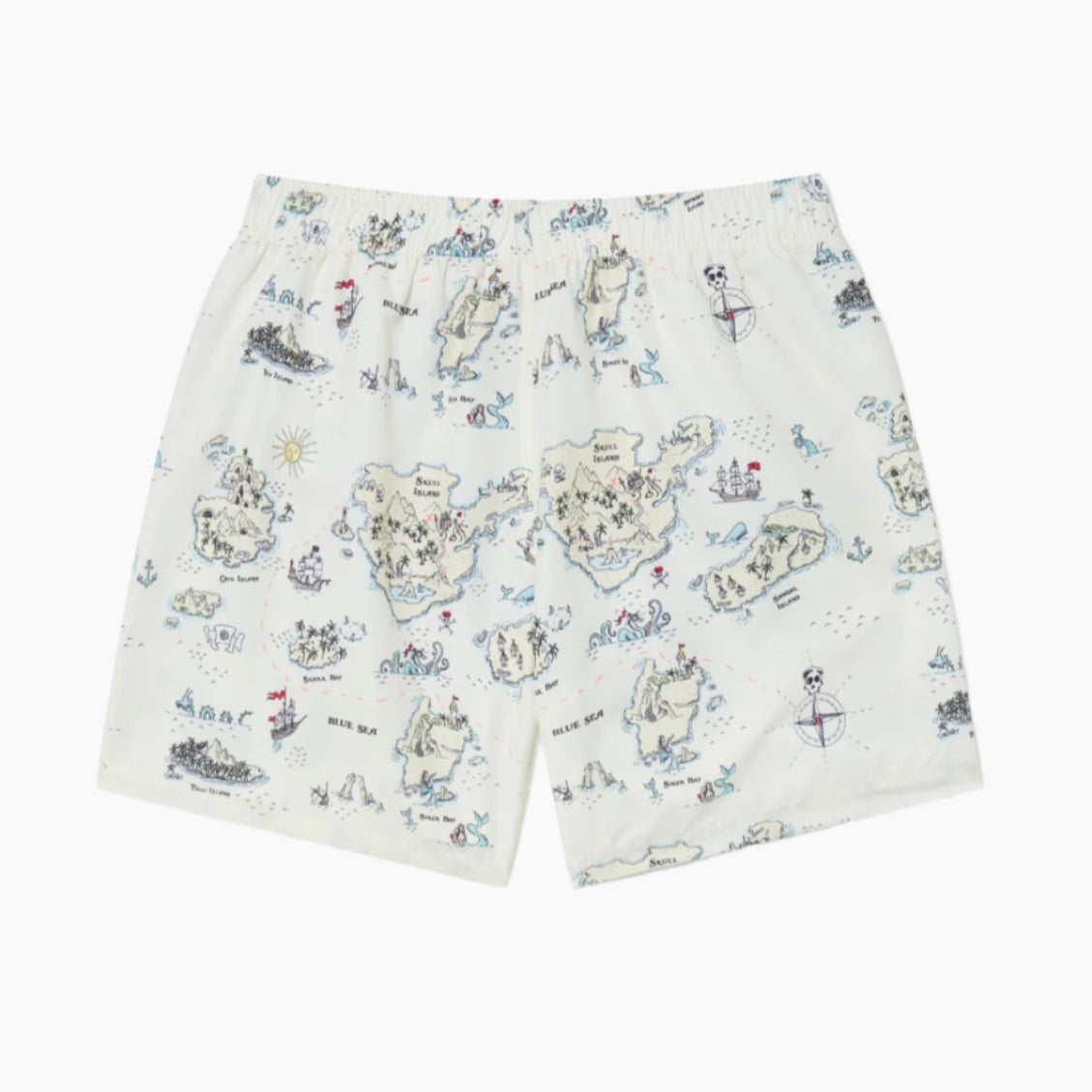 Treasure Map" swim shorts.
