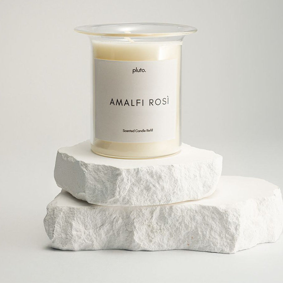 Marble candle insert- Amalfi Rosi