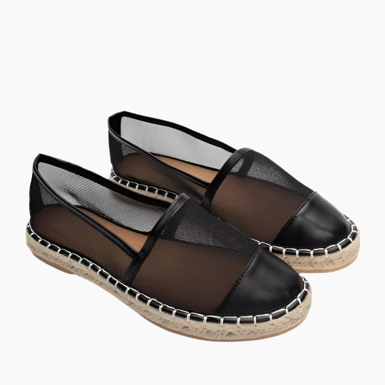 Black and brown espadrilles