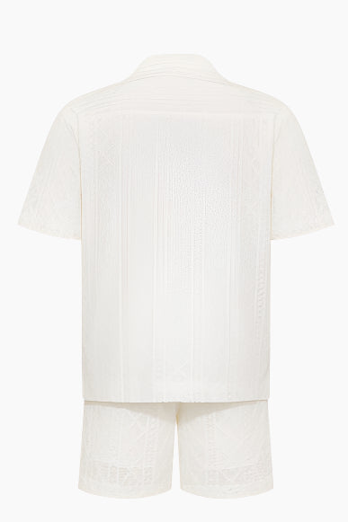 White t-shirt and shorts set