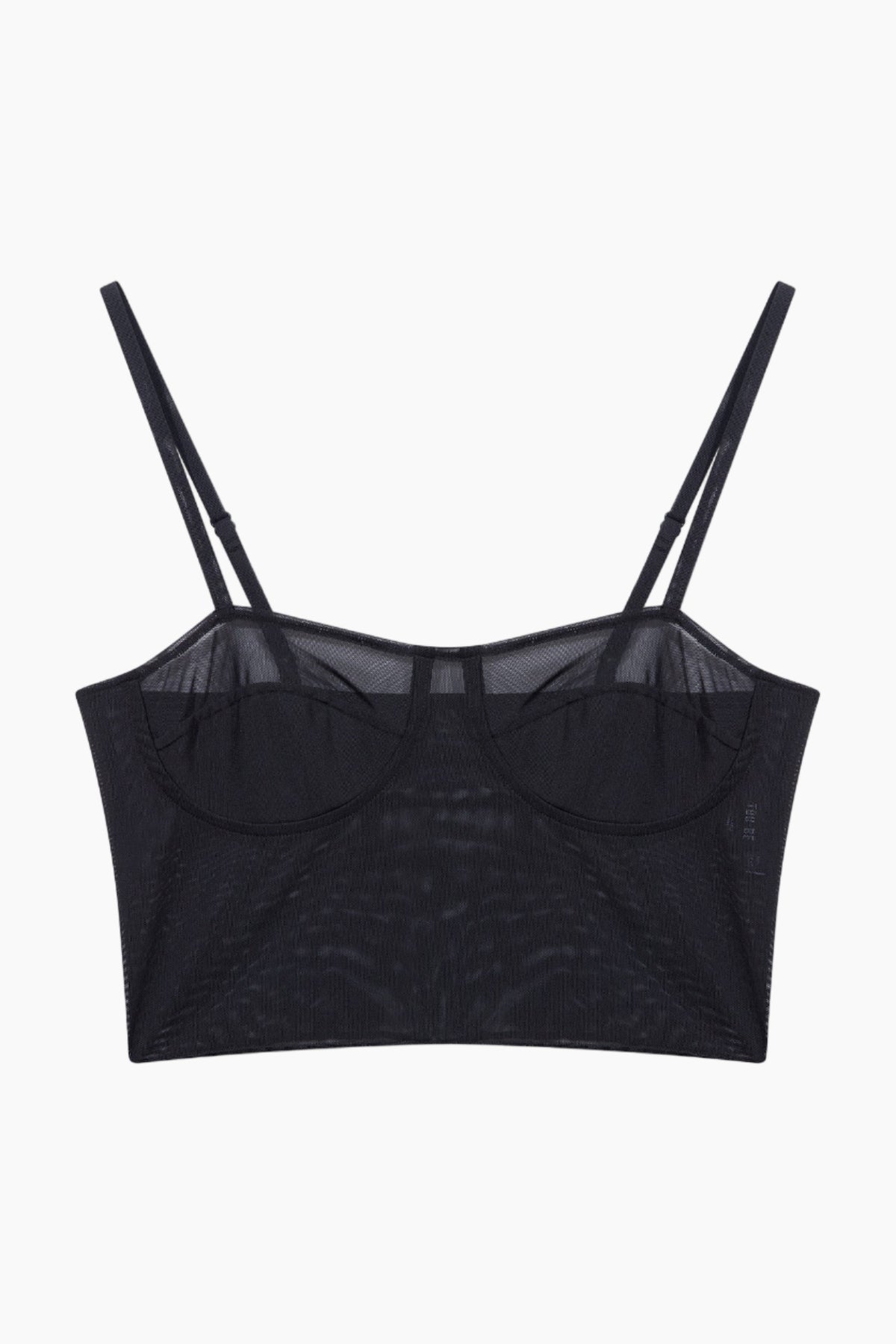 Black bralette with thin straps