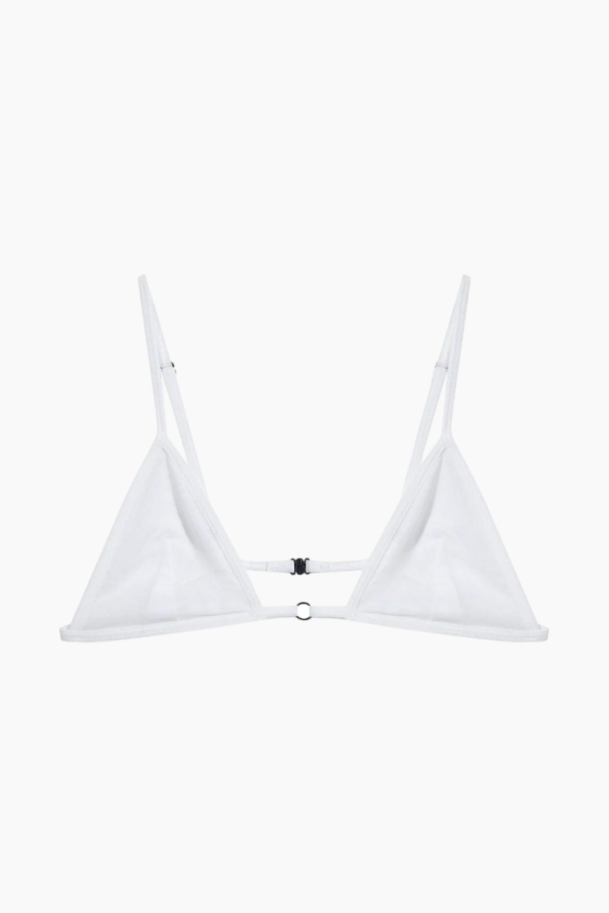 White bikini top on a white background