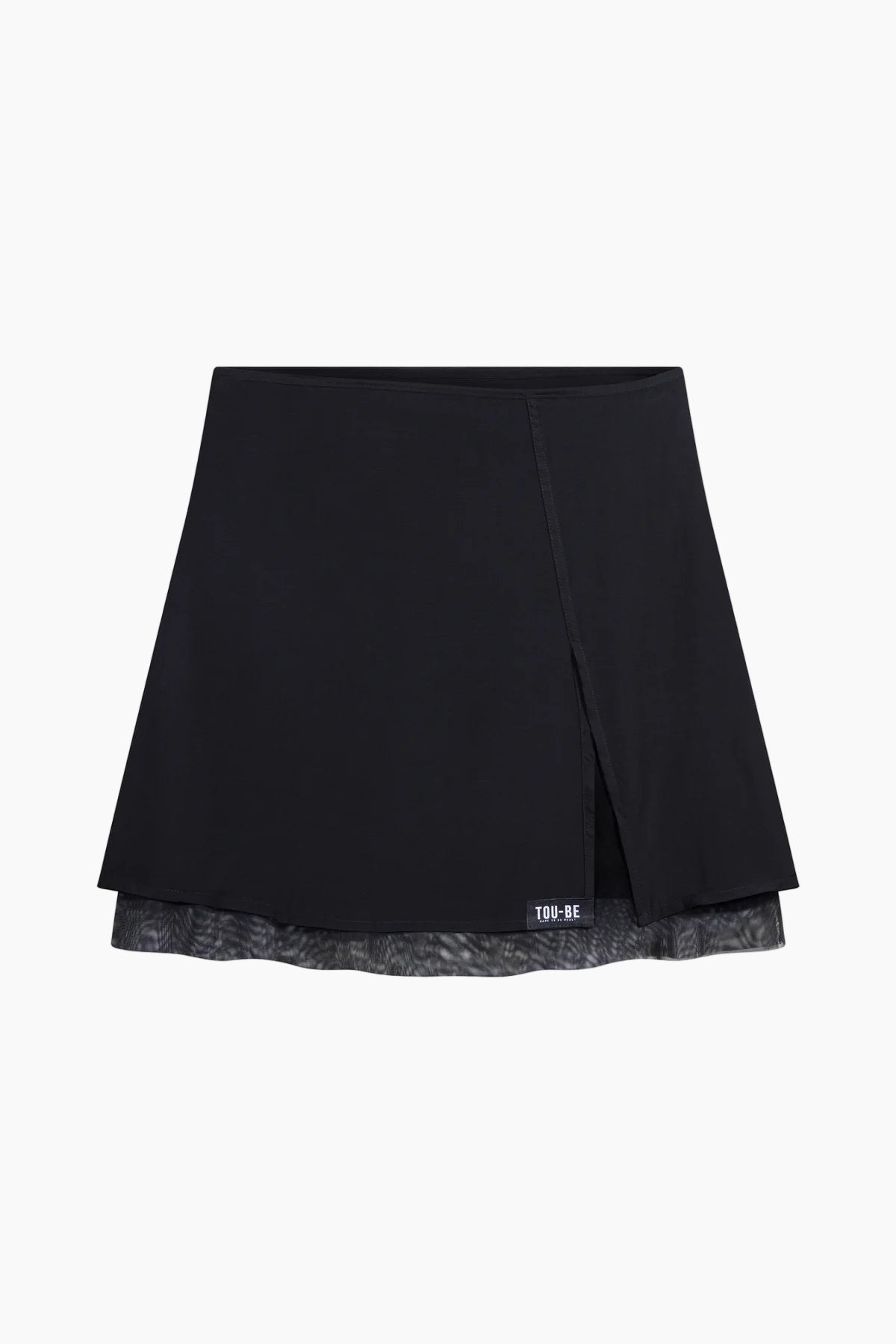 Black skirt with lace trim