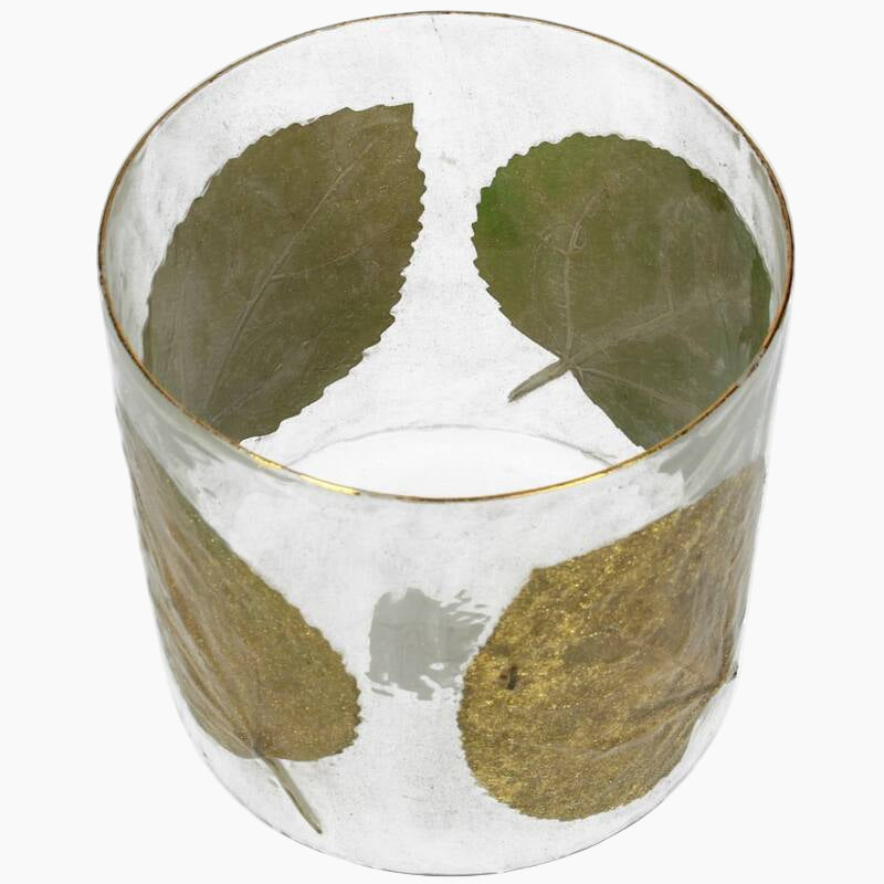 XET-8888 Candle Holder Leaf Clear 15x15x15cm