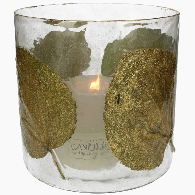 XET-8888 Candle Holder Leaf Clear 15x15x15cm
