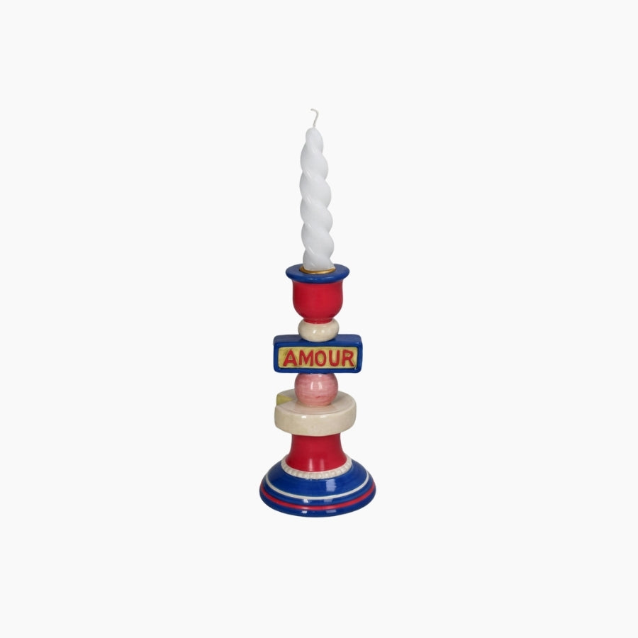 KAL-6843 Candle Stick Amour Dolomite Multi 10x10x19.7cm