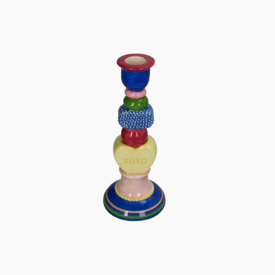 KAL-6842 Candle Stick XOXO Dolomite Multi 10x10x24.2cm