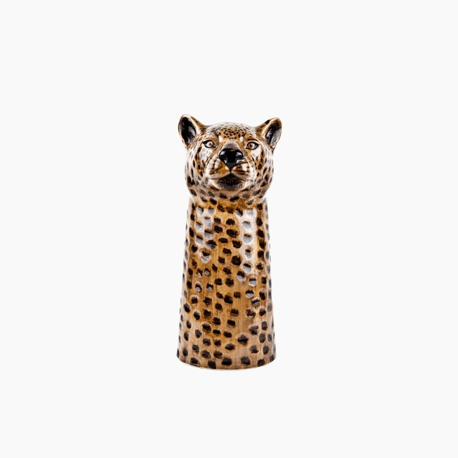 Leopard-shaped ceramic vase