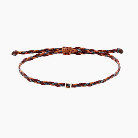 Handmade Sterling Silver 925 Bracelet with wax cord braid and silver element.