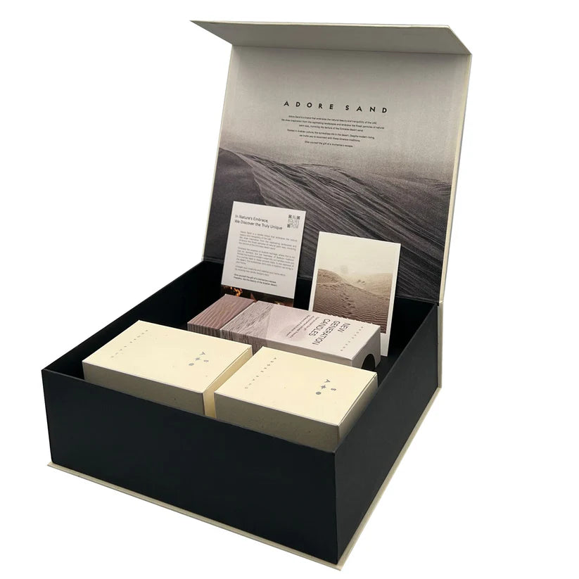 Orchid set includes:
Adore Sand Candle Premium Box
30 wicks x 5 cm.
candle jar 16 oz
candle jar 12 oz