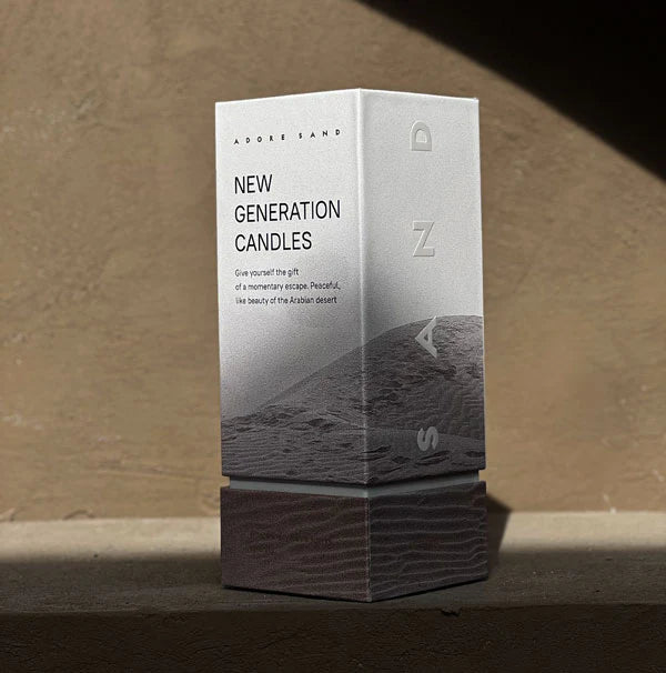 Adore Sand Candle Premium Box + Wicks - Сharcoal Color
