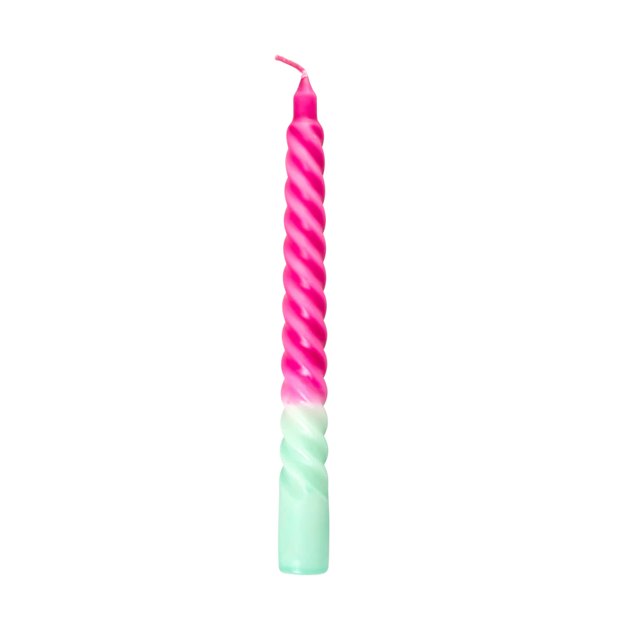 Twisted Candles in 3 Asst. Colors - - 6HR