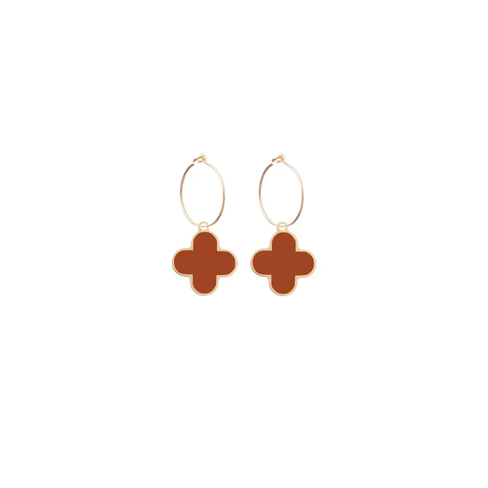 Flower Hoop Earrings