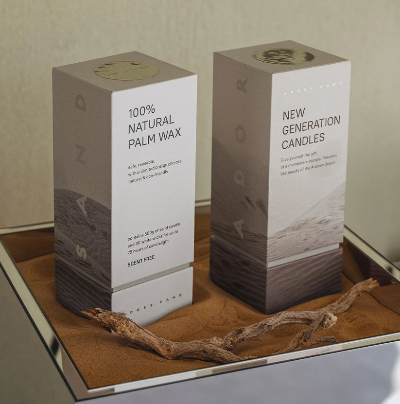 Adore Sand Candle Premium Box ,Wicks