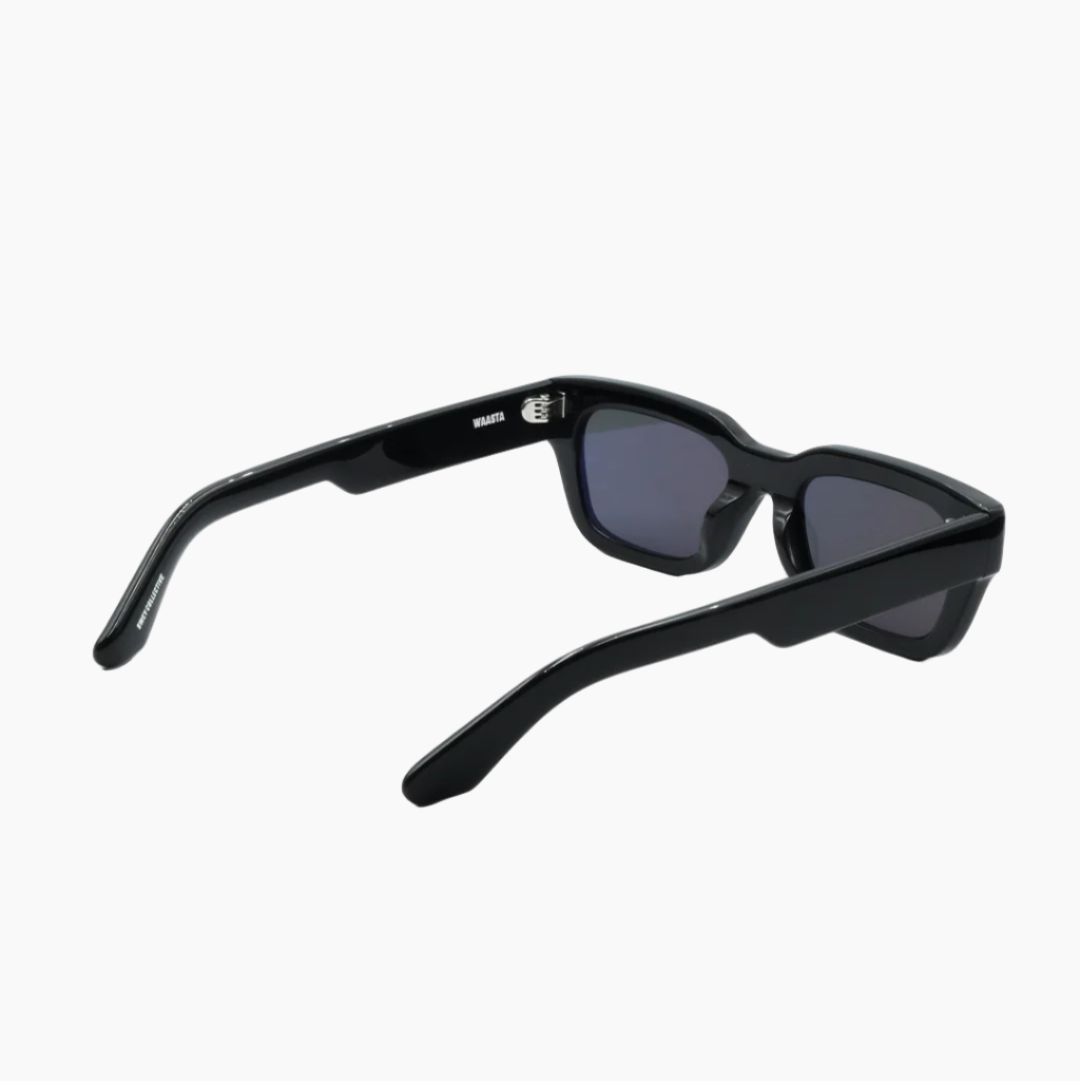 Black sunglasses on a white background