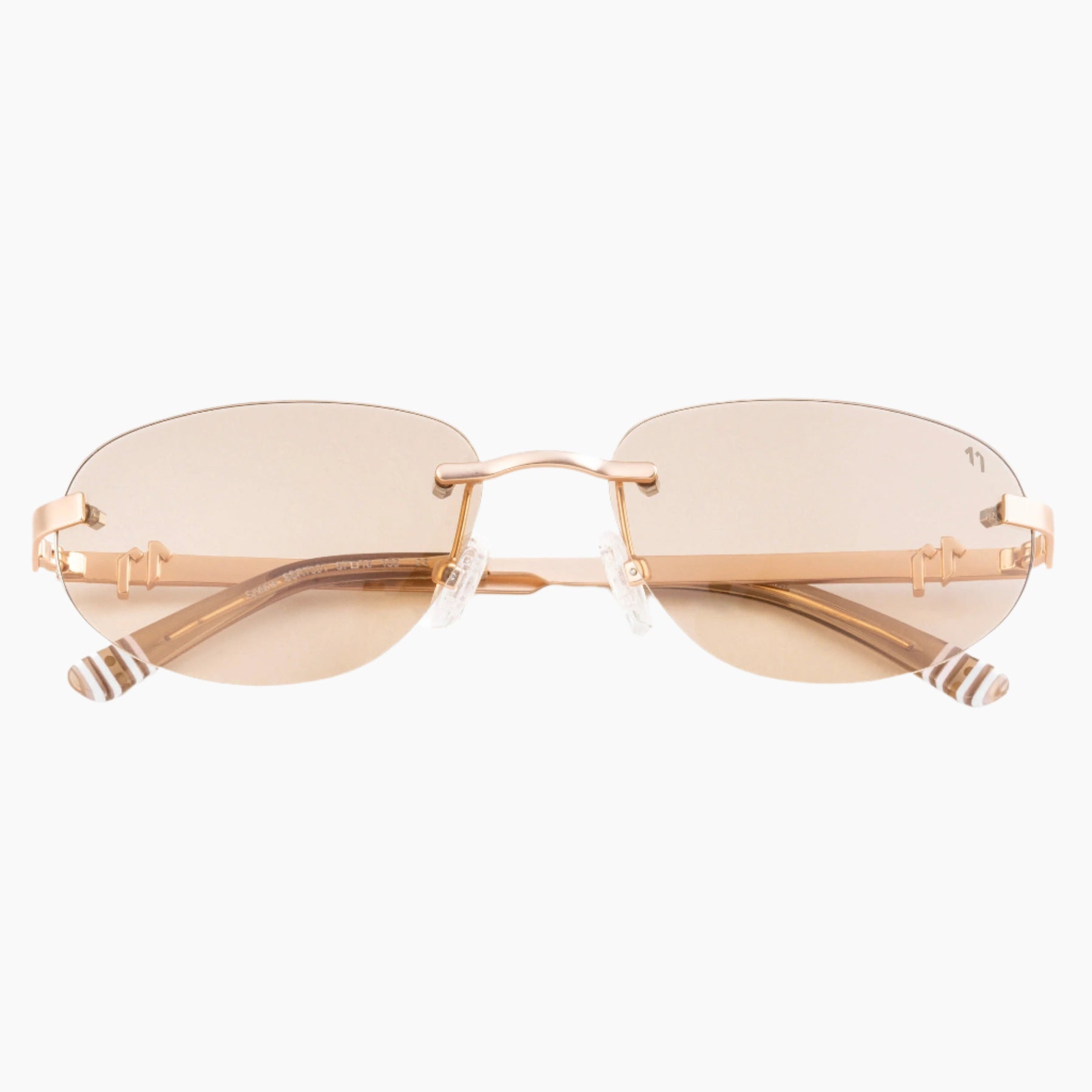 anti-scratch, anti-reflective coat and UV600 protection, gold sunglasses