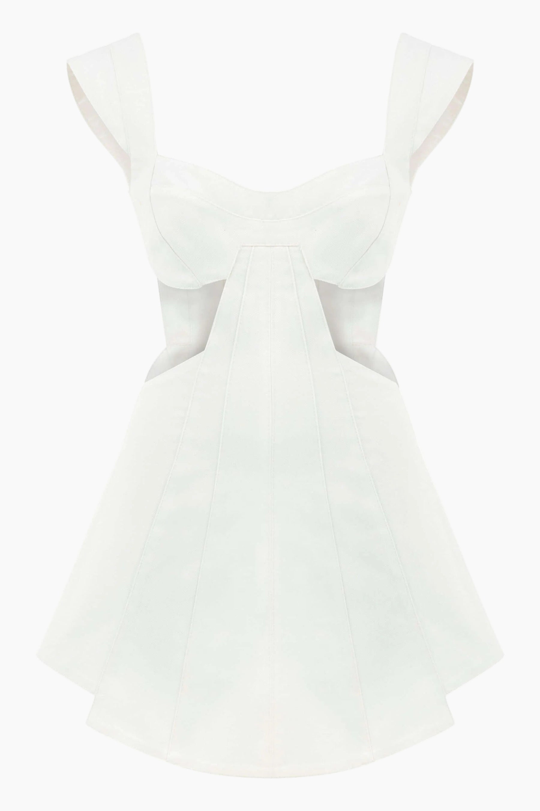 White dress with a bow detail