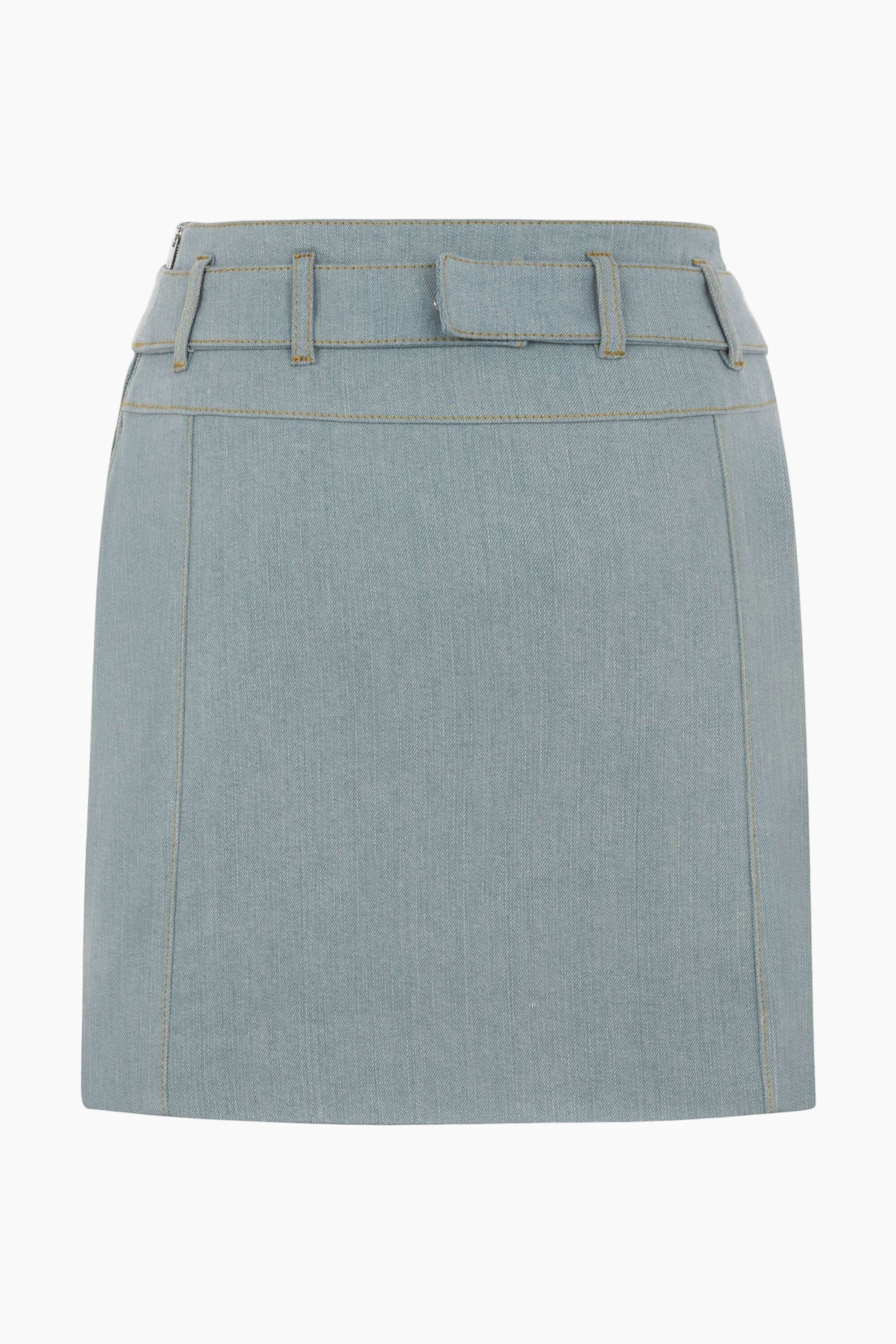 Light blue skirt with belt
