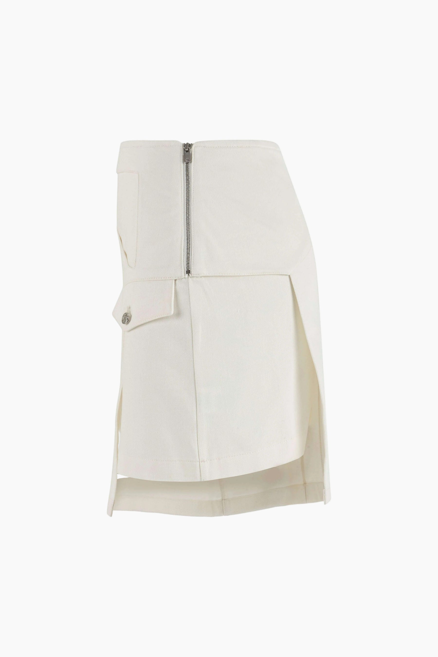 White skirt with a zipper