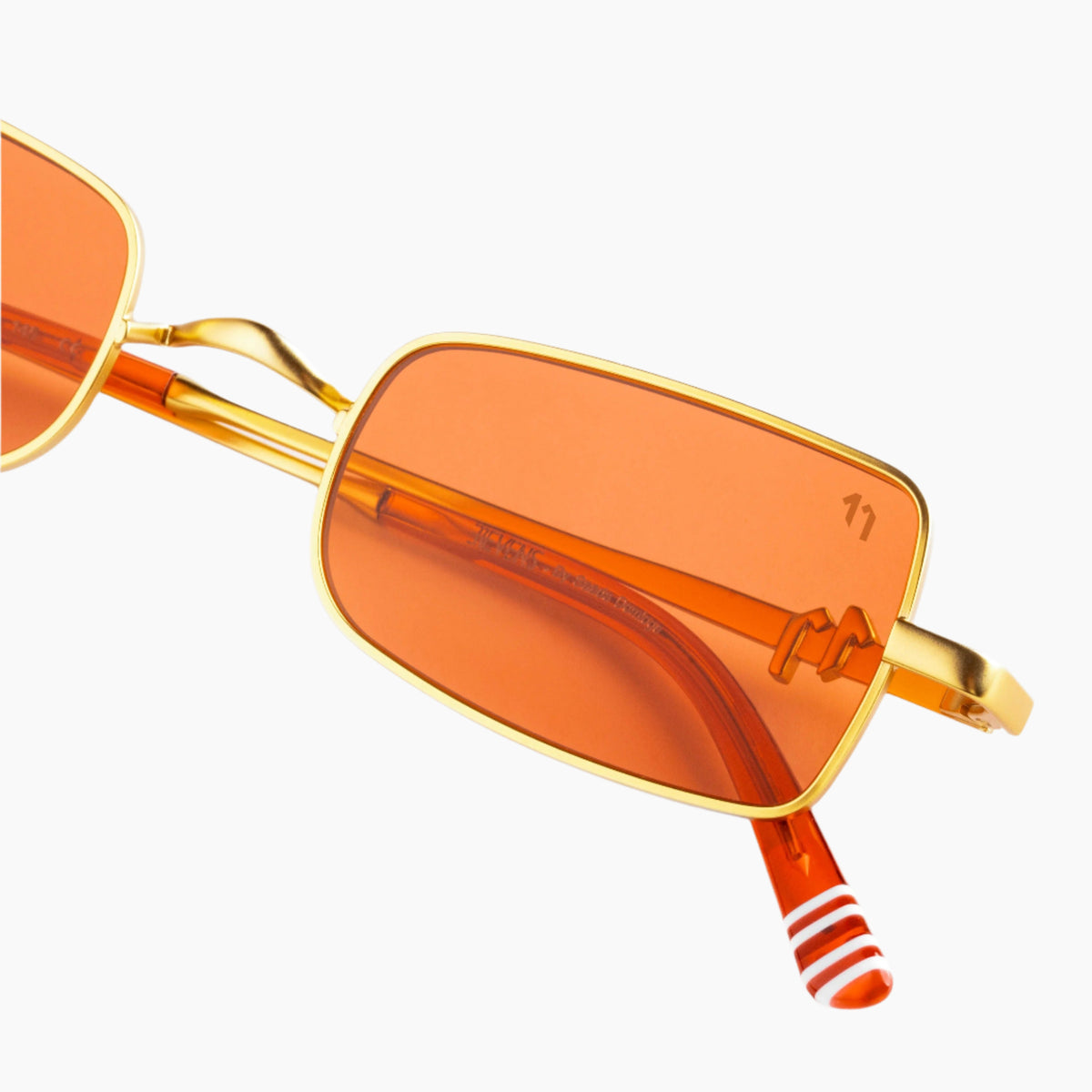 Unapologetically bold and daring, this fiery red lens paired with a gold frame commands attention. Inspired by stage lights, passion, and pure rockstar energy.